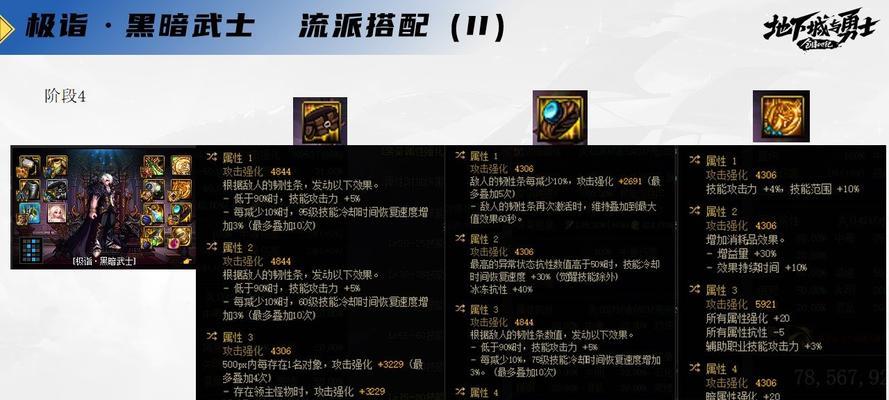 DNF黑暗武士的属性特点是什么？如何发挥最大战斗力？
